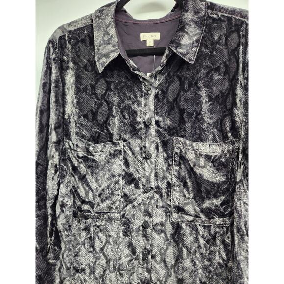 NWT Anthropologie The Hadley Relaxed Velvet Buttondown Shirt Sz Plus 2X #8B502 - Picture 4 of 9